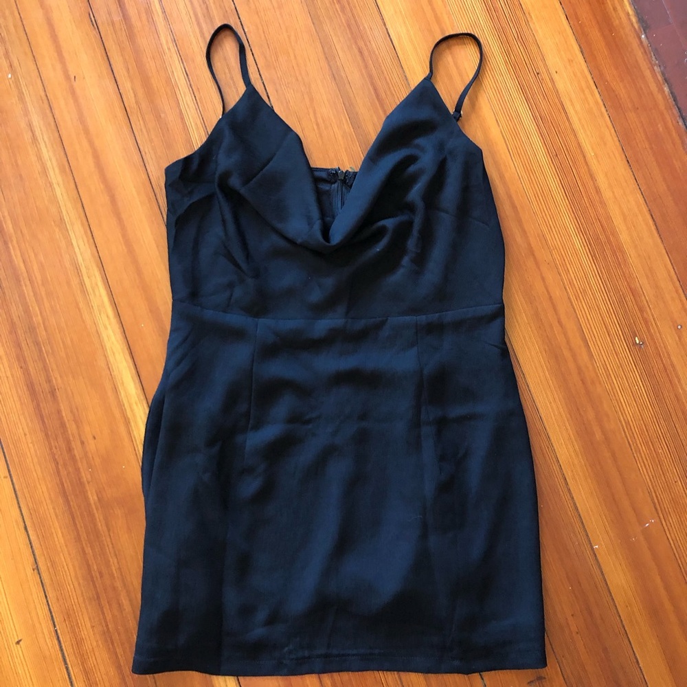 NWT Princess Polly Cowl Neck Dress Black Size 12